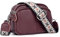 befen Red Genuine Leather Cross Body Bags for Women Small Shoulder Bags Triple Camera Bag for Women Cell Phone Bag with Wide Adjustable Strap