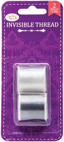 COS Filo da cucito invisibile, confezione da 200 m, per tessuti chiari e scuri, filo di nylon trasparente per cucito, fai da te e appendere, filo da cucito resistente agli strappi, per decorazioni