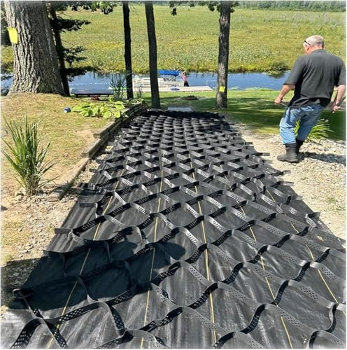 Geo-Gitter, 5,1 cm Höhe, Auffahrt-Stabilisierungsgitter für Kies, Erde, Felsen und Gras, verschiedene Größen (6 x 9,5 m B x L)