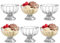 Reldor Lot de 6 mini bols à dessert en verre de 150 ml, bols à dessert sur pied, verres à sundae pour fêtes, bol à bagatelle en verre pour servir de la crème glacée, du pudding, des apéritifs