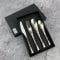 Luxury 24-Piece Cutlery Set for 6 People - Elegant, Mirror Polished, and Dishwasher Safe (A)
