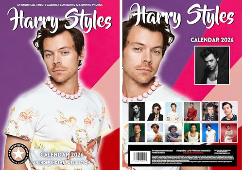 H Styles Kalender 2026, A3 Größe 30 x 42 cm, 12 Monate tolle Fotografie