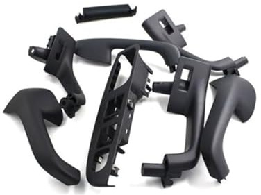 BEYEPZNZCK Voiture Piècesrechange poignées porte intérieures Lot de 8 poignées de porte intérieures noires Pour Vw GTi MK5, Pour Jetta, Pour Golf 5 (2006-2009)