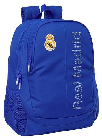 Real Madrid Schulrucksack für Kinder, ideal für Kinder verschiedener Altersgruppen, bequem und vielseitig, Qualität und Widerstandsfähigkeit, 32 x 16 x 44 cm