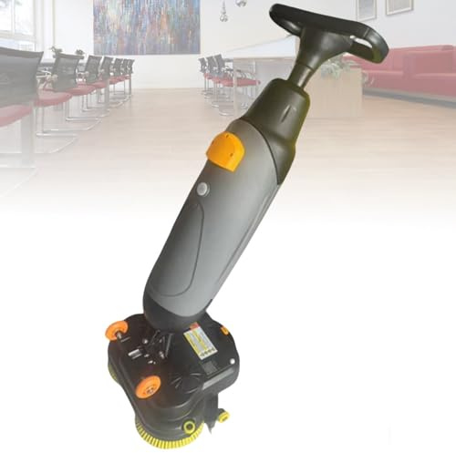 ShaiVrissian Lavasciuga Pavimenti a Batteria,Lucidatrice E Pulitrice per Pavimenti,17,Doppie Spazzole,360° Rotazione,per Casa,Ufficio,Magazzini,Negozzi al Dettaglio Gray