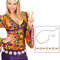 Amakando Damen Gürtel mit Gänseblümchen - 140 cm - Flower Power Hüftgürtel Flechtgürtel mit Blumen Margeriten Bindegürtel Schlagermove Kostüm Accessoire Hippie Blumengürtel