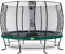 EXIT Toys Elegant Rundes Trampolin - ø366cm - Extra starker und Stabiler Rahmen - Mit Economy Sicherheitsnetz & Fußschutzsystem - Rostfrei - Wasserbeständig - Einfache Montage - Grün