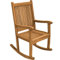 Teako Design Schaukelstuhl Ascoli aus unbehandelten massivholz Teak mit Armlehne Wetterfest robust Terrassenstuhl