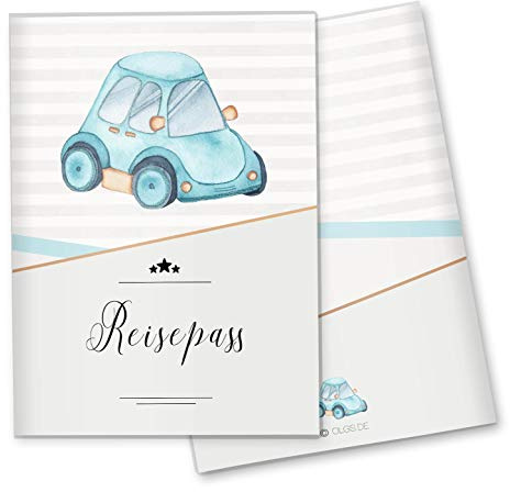 OLGS Reisepass Hülle Transport Auto für Kinder, personalisierbare Schutzhülle für Autofans