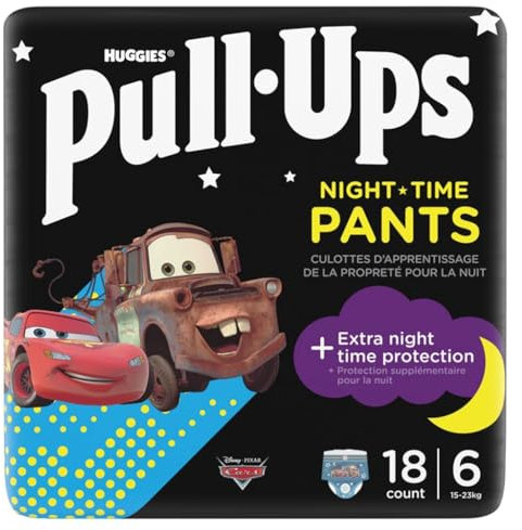 Huggies Klimmzüge Sneaker Nachtwindel Hose für Jungen 2-4 Jahre - Größe 6-7 Pull Up Windeln (36 Hosen) - Extra Nacht Schutz - Unterstützung für konsistentes Töpfchentraining Routinen
