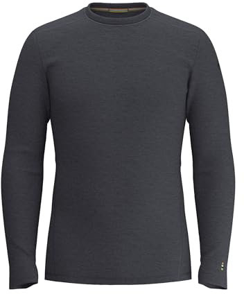 Smartwool Classic Thermal Merino Wool Base Layer, Men's Thermal Base Layer & Crew Neck Long Sleeve Sweater, Lightweight & Breathable Natural Merino Men's Clothing & Fashion - Charcoal Heather, M