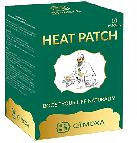 QiMoxa Natürliches Wärmepflaster für Nacken, Schulter, Rücken, Ellbogen, Gelenke, Muskeln, Periodenkrämpfe, Moxibustion, Vitalenergie, Heizkissen dringen tief ein, schnell wirkende Packungen, lang