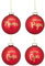 itsisa Christbaumkugel Familie (4er Set) - Beste Mama, Papa, Oma, Opa - Baumschmuck, Baumkugel