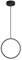 LFsem Moderne Minimalistische LED Pendelleuchte, 2700K Warmes Licht, 13W, Metall Ring Hängelampe für Schlafzimmer und Wohnzimmer (A-Schwarz)