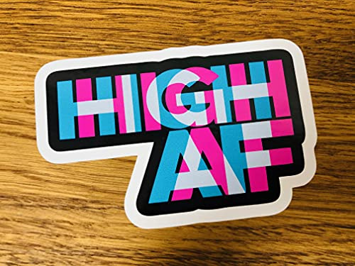 HIGH AF Sticker Aufkleber Retro Lifestyle Auto Decal Rap Hip Hop Stoned V8 Mi496