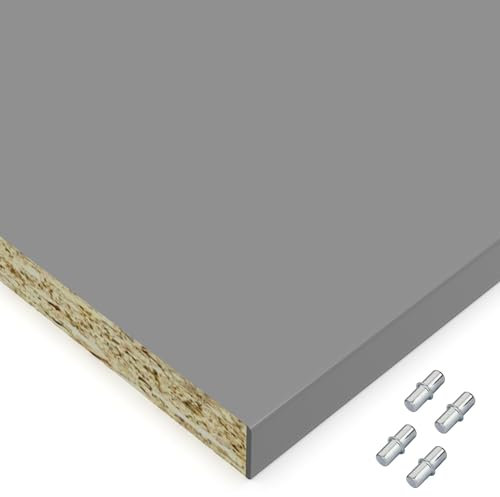 X57 Einlegeboden Regalboden Holzboden 19mm nach Wunschmaß max. 700mm breit x 600mm tief Zuschnitt Anfertigung 2mm Umleimer ABS Kante (Anthrazit)