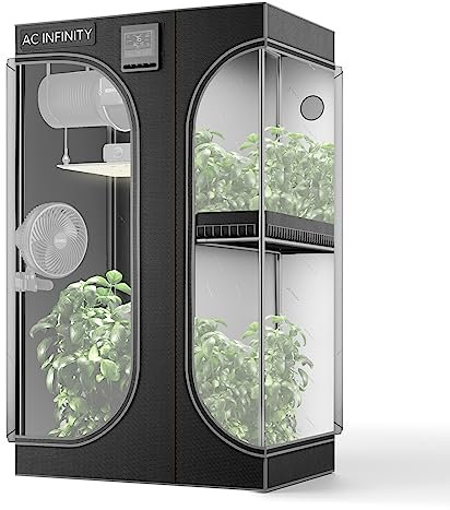 AC Infinity CLOUDLAB 632D 2-in-1 Advance Grow Zelt, 90x60x180cm, dickste Stangen, höchste Dichte, 2000D Diamant-Mylar-Leinwand, für Hydrokultur im Innenbereich