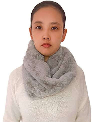 Lina & Lily Winter Loop Schal Snood Damen aus Kunstpelz