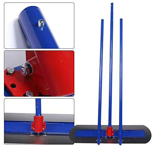 RibasuBB Edelstahl Bull Float Concrete Float, Grifflänge 3 x1.8 m, Concrete Glättekelle Kit Automatische Rotationseinstellung Stahl Boden Einstellbar Bauhilfe