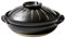 Siunwdiy Japonais Donabe Céramique Casserole,Pot en Terre Cuite Bandes Noires Hot Pot,Plat en Cocotte Couvert,Sain Lent Marmite,pour La Cuisine Maison,1.7l