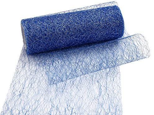 Tischläufer Rolle, Tischläufer Weihnachten Papierrolle, Tischband Gold und Silber, Tischläufer Hochzeit, Vlies Tischläufer für Party Weihnachten Hochzeit DEK (Blau, 15 x 900 cm)