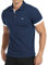 KUYIGO Men's Short Sleeve Polo Shirts Slim Fit Classic Exquisite Embroidery Golf Tennis Cotton Shirt L Grey Blue