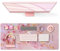 Anyshock Rosa Schreibtischmatte, Gaming Mauspad groß, XXL Schreibtischunterlage (89.9x39.9 cm) mit rutschfester Gummiunterseite, genähte Kanten, Zuhause, Büro Dekor (Gold Mable)