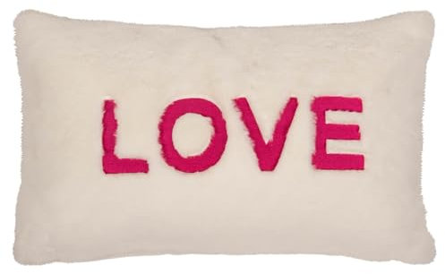 pad - Kissenhülle, Kissenbezug - Love - Gaze - Polyester - Farbe: weiß - 30 x 50 cm