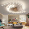 Bellastein Modern Dimmbar LED Deckenleuchte 42-Flammige Unterputz-Deckenlampe 3000-6000K Mit Fernsteuerung Schlafzimmer, Wohnzimmer, Esszimmer Pendelleuchte (Gold, 42 Lichter)