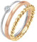 Elli Ring Damen Set Solitär Basic Gedreht mit Kristall in 925 Sterling Silber