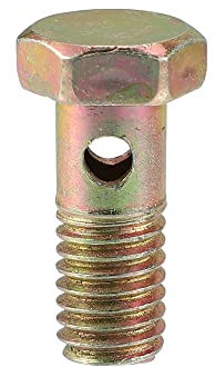 A ABSOPRO 1pcs M8X1.25 Banjo Verrouille Frein Doubler Raccord Adaptateur Fer Bronze Ton