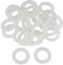 25 rondelle piatte in silicone 30 mm OD, 20 mm ID, spessore 3 mm, guarnizione per tubo rubinetto, vite per tubo (bianco)