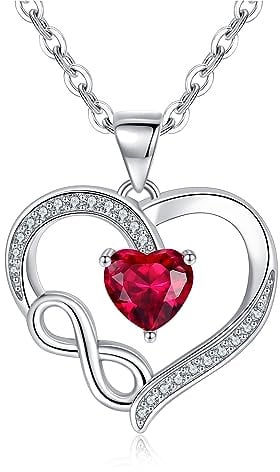 Tusuzik Halskette Damen Silber 925 Herzkette Muttertagsgeschenk Halsketten mit Unendlichkeitszeichen Schmuck Kleine Geschenke für Frauen Geschenk Freundin