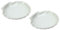 2 x Shell Shaped Porcelain Dish/Plate for Seafood Starters and Nibbles - White - 15.5 cm or 23 cm (23 cm)