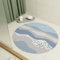 Tapis de douche rond en luffa de 60 cm pour salle de bain à l'intérieur de la douche, antidérapant et anti-moisissure en PVC avec drain, séchage rapide, tapis de douche pour zone humide