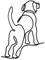 TYLCC Wanddekoration aus schwarzem Metall, minimalistisch, abstrakter Hund, Wandkunst, Linienzeichnung, Kunst für Wohnzimmer, Schlafzimmer, Dekorationen (Wächter)