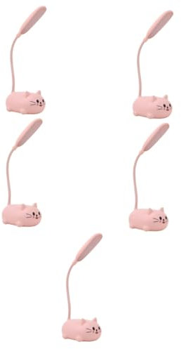 DOITOOL 5st Rosa Kätzchen-tischlampe Süße Schreibtischlampe Katze Schreibtischlampe Schreibtischzubehör Und Arbeitsplatzorganisatoren Süße Lampe Led-lampe Mädchen Geschenk Student Plastik