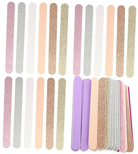 Housoutil Limes À Double Face Pailletées 30 Pièces Outil De Limage Pour Manucure Et Pédicure Pour Salons De Manucure Et Maison