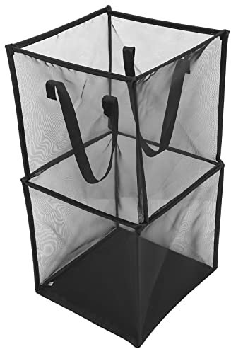 KLZUOPT Robuster Wäschekorb, Faltbarer Wäschekorb, Badezimmer-Wäsche-Basketballkorb, Wäsche-Netzbeutel, Wäschenetz, Wäscheetiketten, Wäschekorb für faltbaren Korb, PP-Einlage mit Rädern