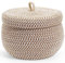 WRITWAA Round Cotton Rope Storage Basket with Lid, Multi-Color Decorative Woven Organizer for Home, Kitchen, Bathroom, Toys, Snacks