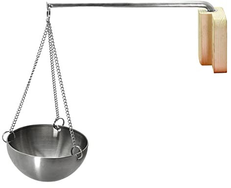 Chaies Schüssel Sauna, Sauna Schale Mit Kette, Edelstahl Sauna Schüssel Für Spa Sauna Verdampferschale Hängend Schüssel Tasse Ätherische Öl Schüssel Sauna Raumzubehör