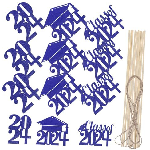 Amosfun 1set Graduation Party Hanging Tags Set Decorative Garden Pendants for Vase and Front Door Congrats Sign for Festive Celebrations and Photo Booths