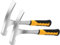 MAHIONG 2 Pack 20oz Brick Hammer, Flat Head Geological Fossil Hammer with Shock Reduction Grip Handle, Heavy Duty Masonry Rock Hammers for Bricklaying, Mining, Prospecting