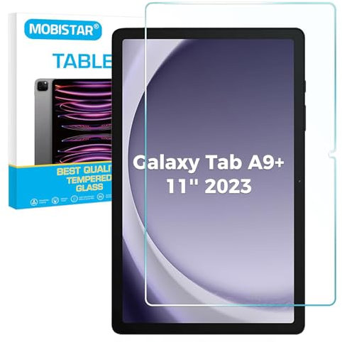 MOBISTAR 1-Pack Screen Protector for Samsung Galaxy Tab A9 Plus / A9+ 11 inch 2023 Tablet (SM-X210/X215/X216/X218) 9H Tempered Glass Film Ultra Clear, Anti Scratch Tab A9+