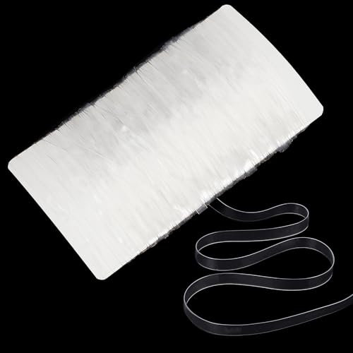 NICENEEDED 22 Yards Clear Elastic Strap, Stretchy Bikini Bra Transparent Strap, 5mm Width Invisible Bra Shoulder Strap for Lingerie Dance Bra Swimwear Cloth Sewing Project