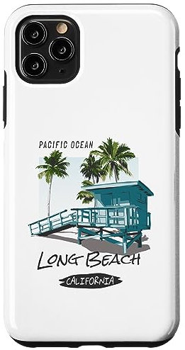 Hülle für iPhone 11 Pro Max Lebensstil in Kalifornien — Cali — Langer Strand — Pazifik