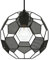 Modern Matte Black Football Soccer Pendant Lamp Shade with Laser Cut Holes | 25cm x 25cm | Perfect Room Addition for Any Football Fan by Happy Homewares