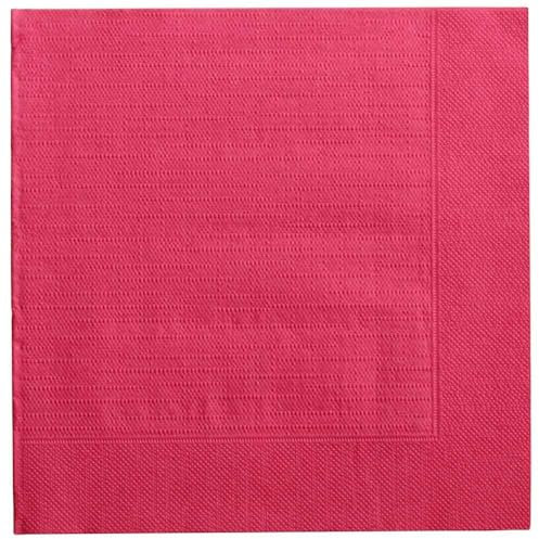 DUNI Serviette Nr. 165564, Tissue, Fuchsia, 4-lagig, 1/4-Falz, 40 x 40 cm, 50 Stück