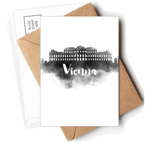 Wien Österreich Wahrzeichen Tinte Stadt Postkarten Umschläge Blanko Notizkarten Postkarten Mailing