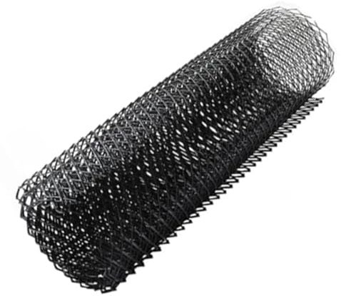Riloer Griglia a rete in lega di alluminio, universale, 10 x 20 mm, per auto, griglia di ventilazione a rombo a nido d'ape, nera
